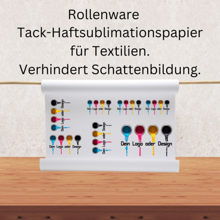 Tack für Textilien Sublimationspapier Meterware x 50cm mit deinem Foto, Logo oder Design bedruckt
